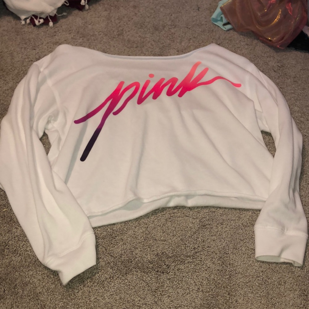 Pink Cropped Sweatshirt